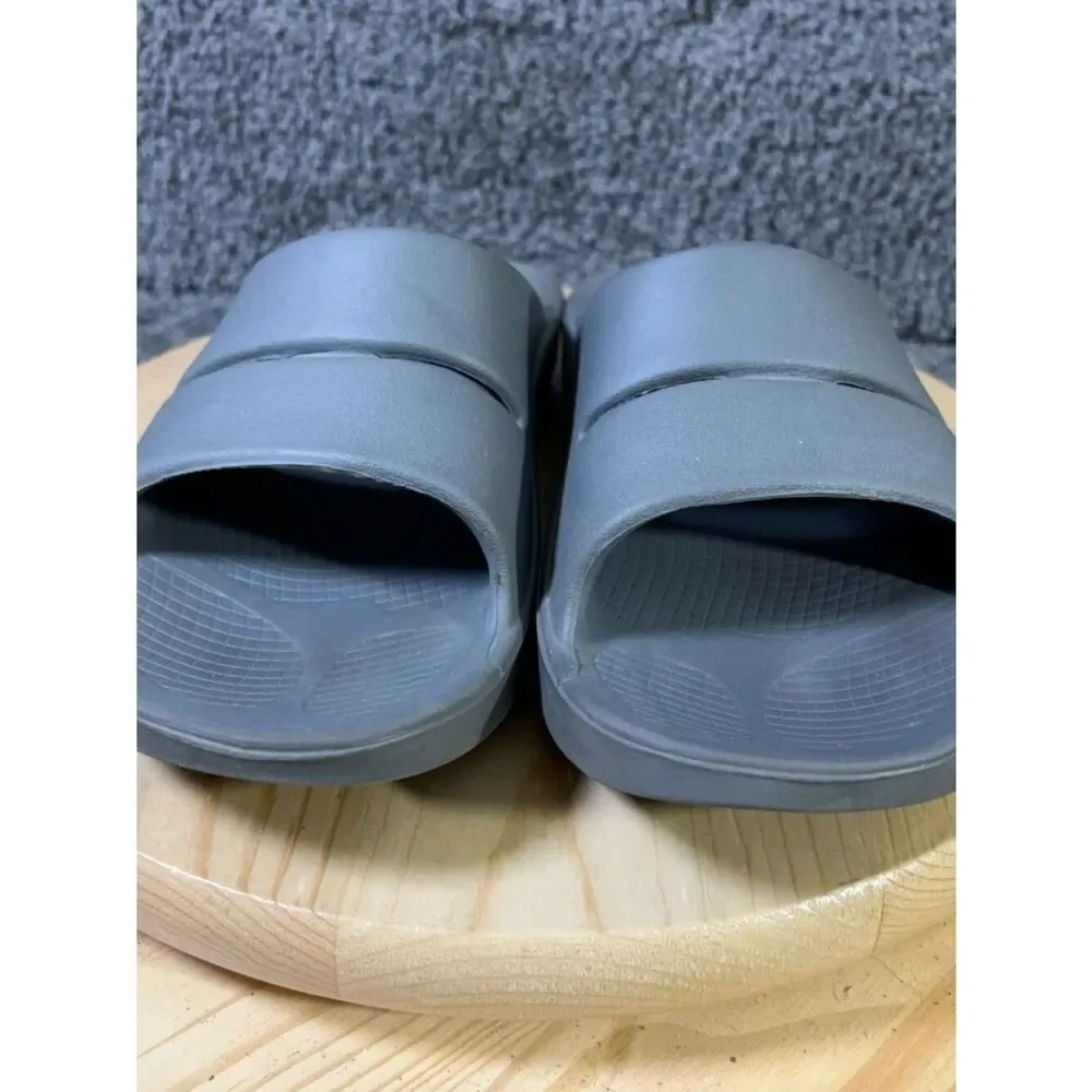 OOFOS OOahh Recovery Sandals Mens Size 11 Gray Slide Comfort Slip On Shoe
